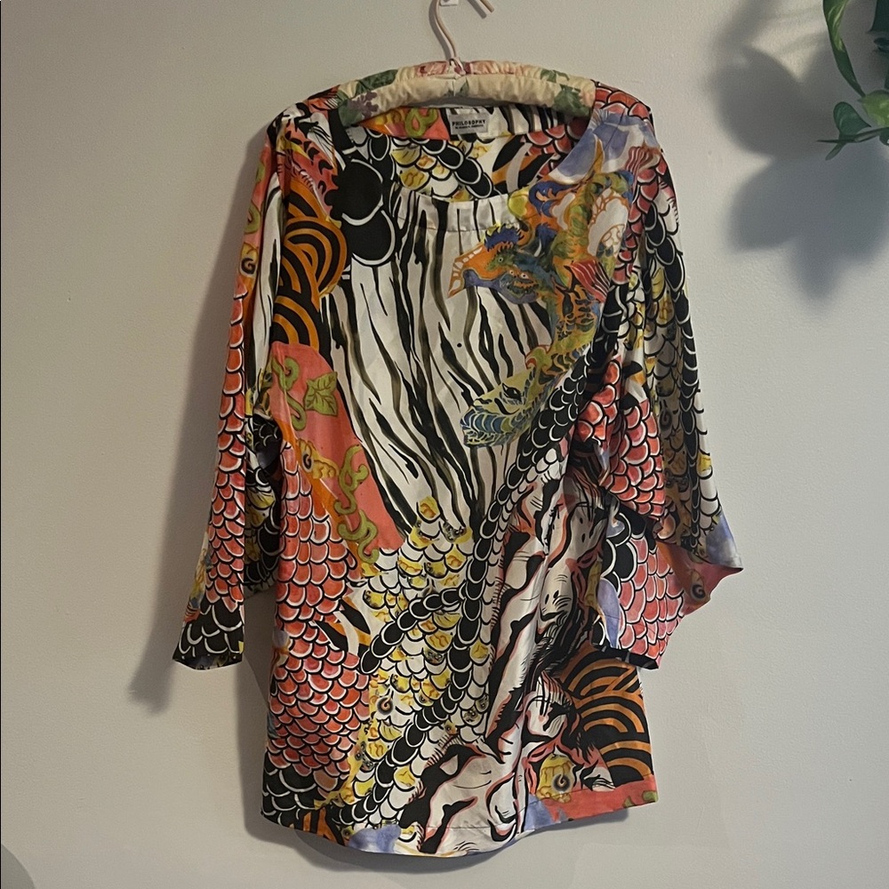 Philosophy Di Alberta Ferretti silk tunic or dress, s/m